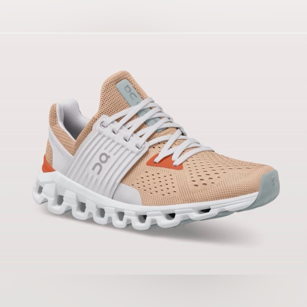 OnCloudSwift- Running Coral and White Athletic Shoes - Picture 3 of 4